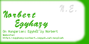 norbert egyhazy business card